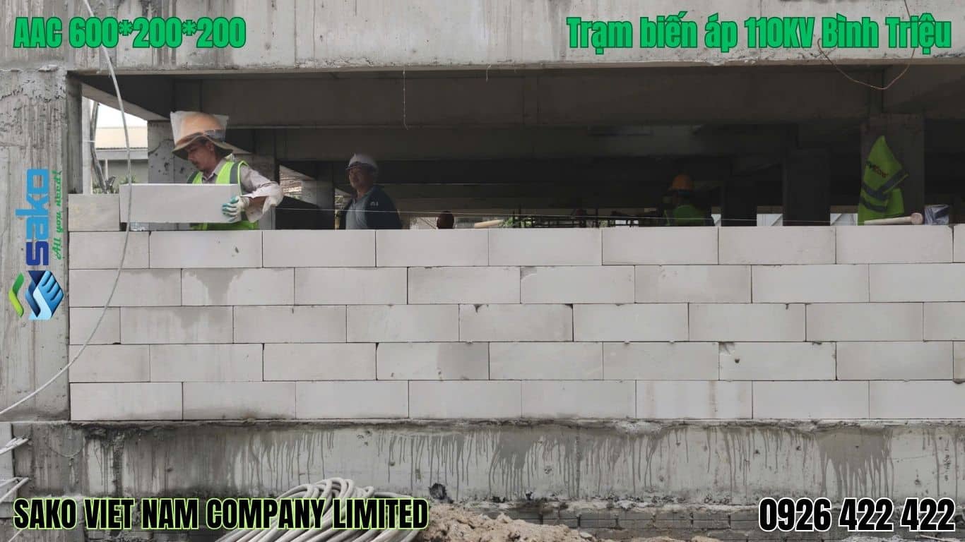 Gạch AAC xây trạm điện