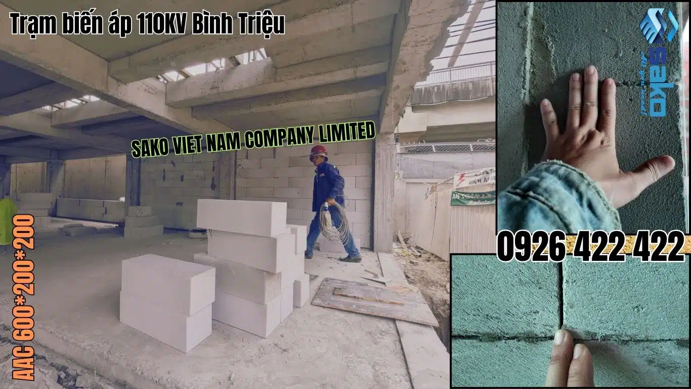 Gạch AAC xây trạm điện
