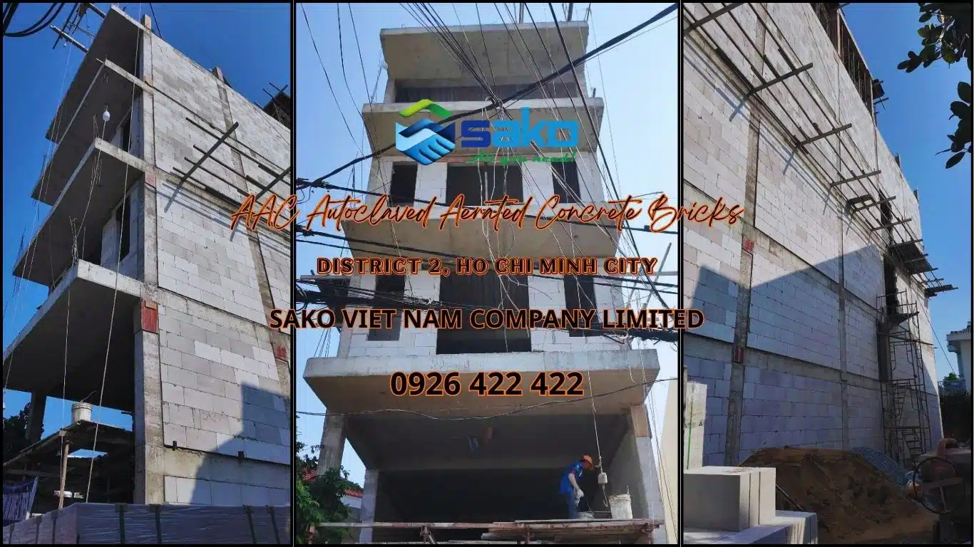 Gạch AAC xây căn hộ cao cấp 23 phòng tại quận 2, TP.HCM