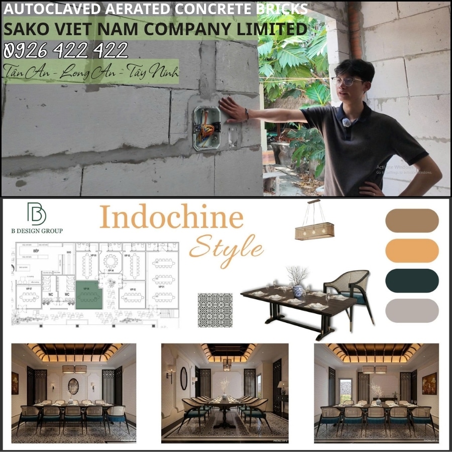 Bê tông khí xây dựng nhà hàng